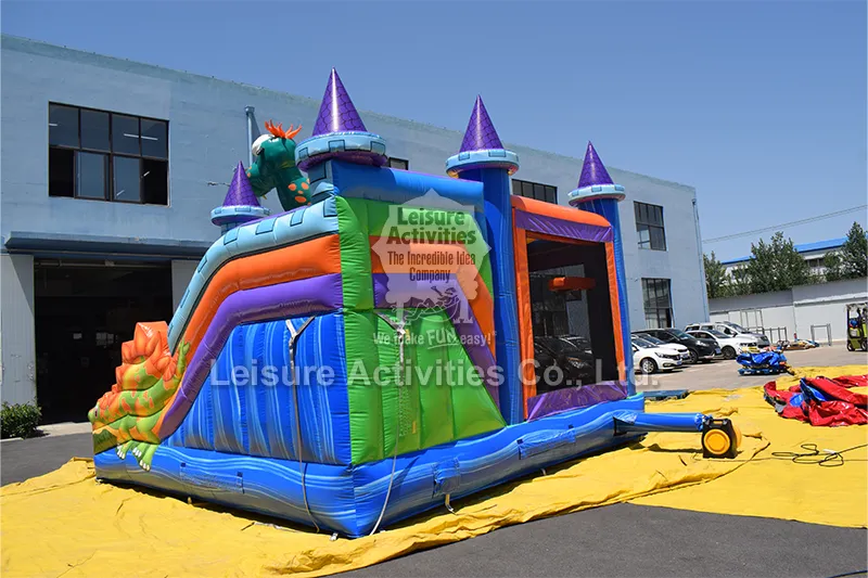 Standard Inflatable Multiplay Bouncy Castles Dragon With Slide Standard Inflatable Multiplay Bouncy Castles Dragon With Slide