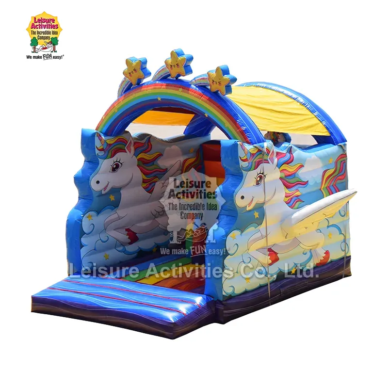 Супер надувні надувні замки Unicorn Rainbow Супер надувні надувні замки Unicorn Rainbow